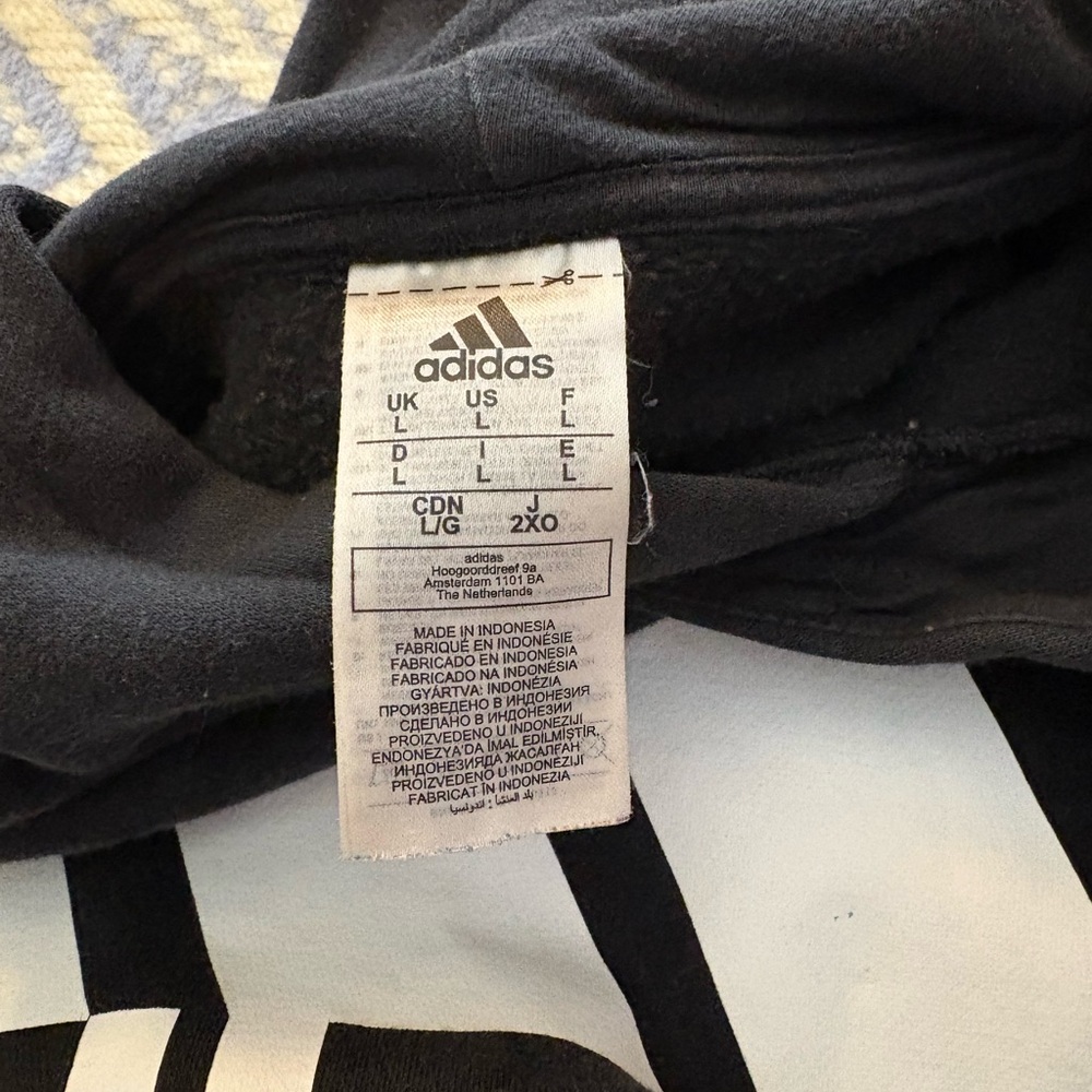 Adidas Men's Black and White Logo Sweater - Picture 4 of 5